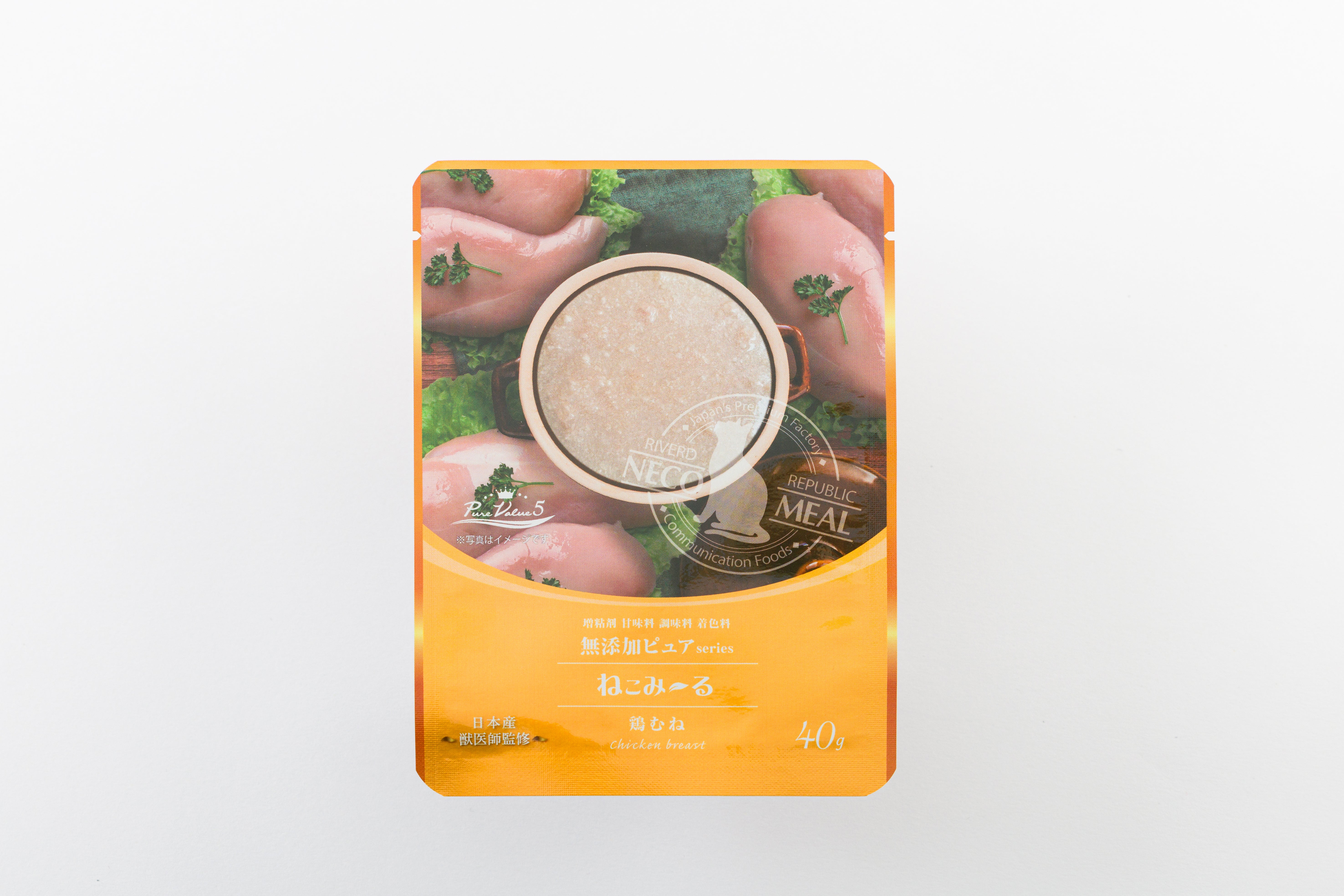 リパブリック無添加ピュアねこみーる 鶏むね 40g ねこみ～る 無添加 鶏むね 40g×14pc | RIVERD REPUBLIC リバード