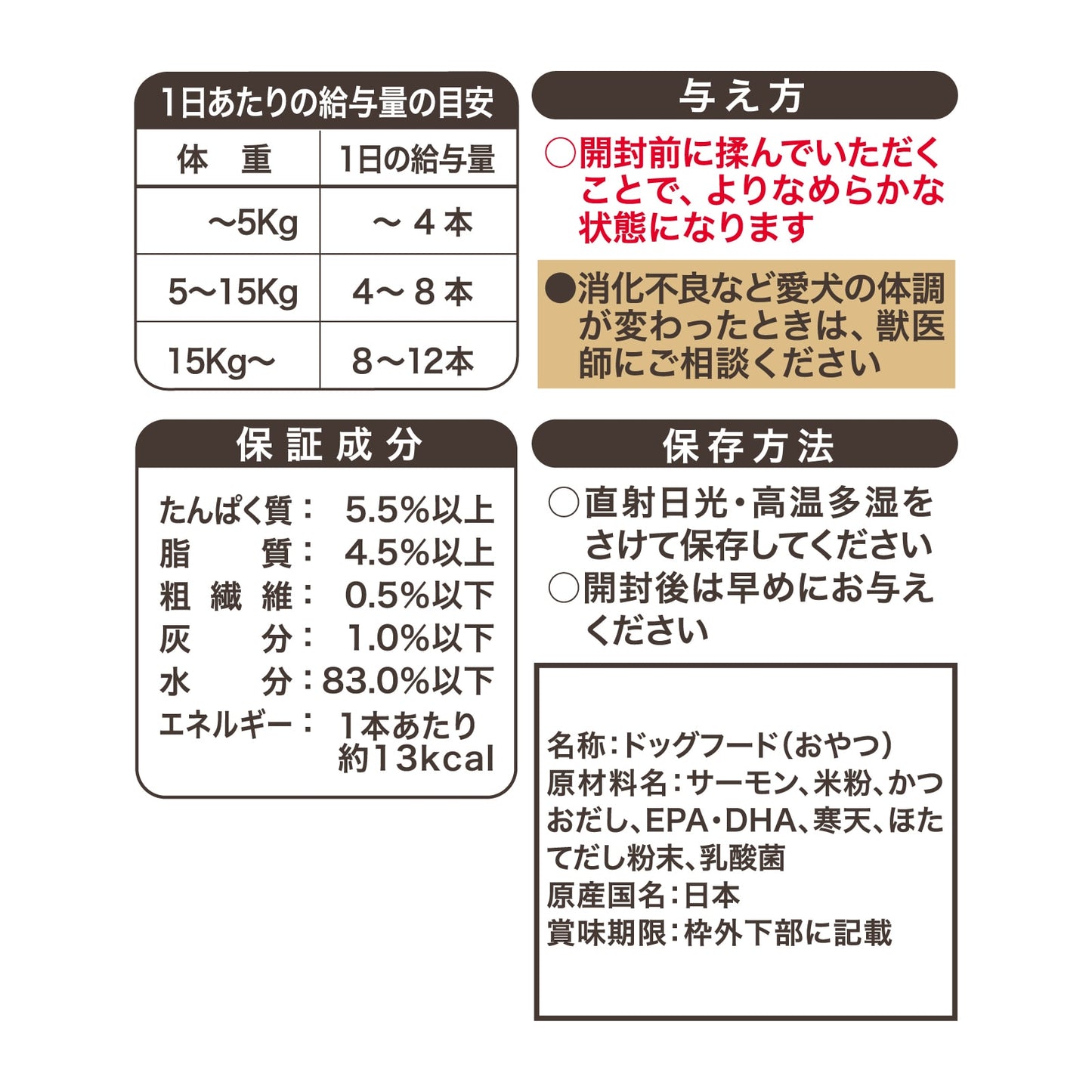 
                  
                    いぬぴゅ～れ 無添加スマートトリーツ 腎臓 健康維持 サーモン 20本入 [12g×4本×5袋]
                  
                